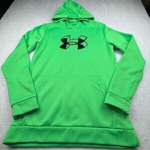 Under Armour Hoodie. Youth size YXL. Lime green.Kangaroo pocket.